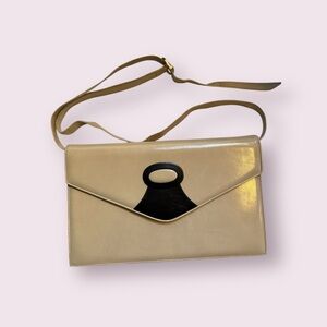 Vintage Bally Cream and Black Crossbody Bag